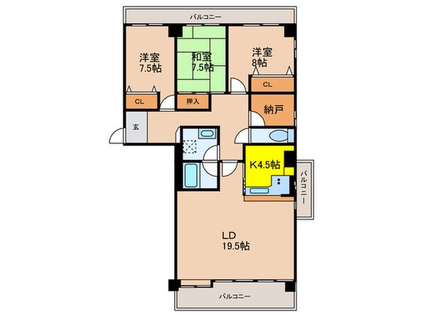 夙川アンビロン(607)の物件間取画像